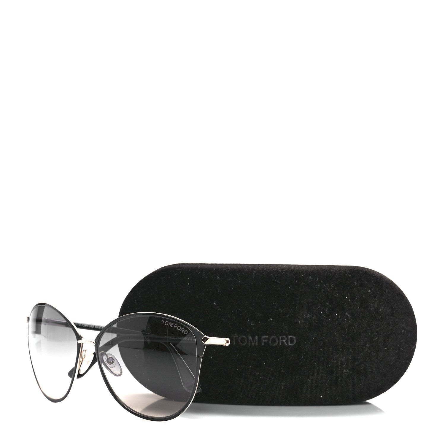 Tom Ford Penelope Vintage Round Sunglasses TF320 Black 9 of 9