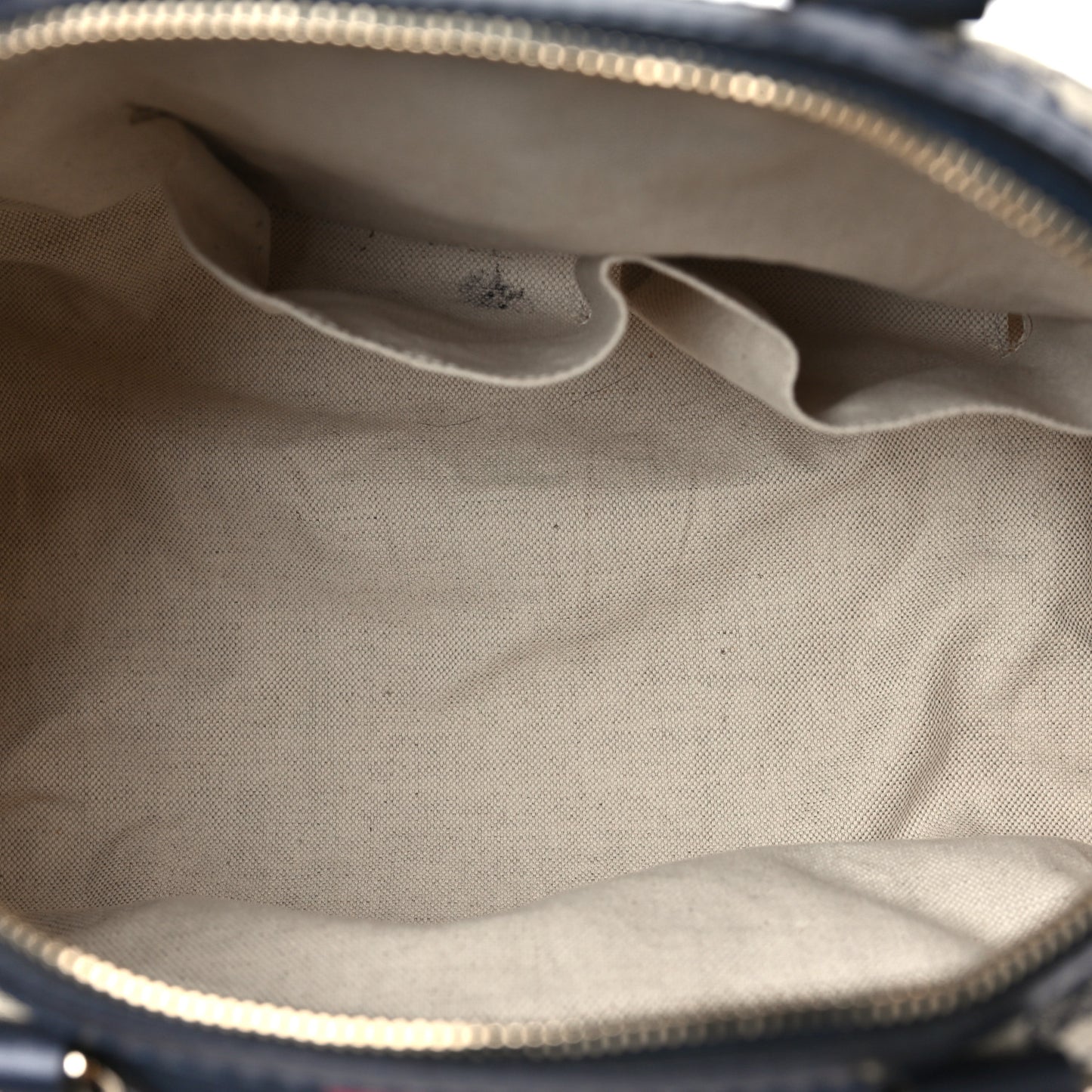 Monogram Selleria Calfskin Vintage Web Medium Boston Beige Blue