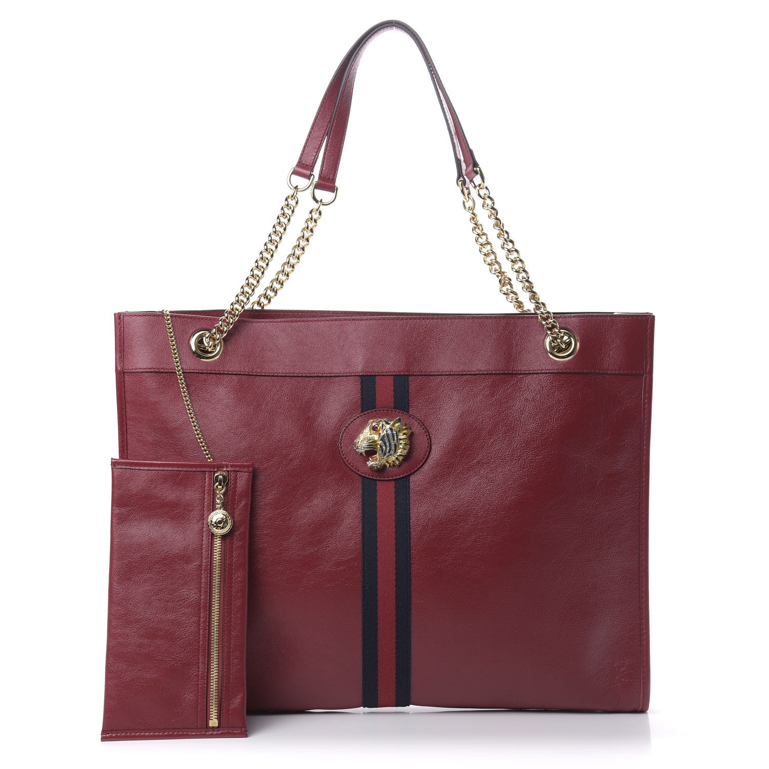 Gucci Calfskin Large Rajah Chain Tote Romantic Cherry 1 of 11