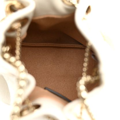 Jimmy Choo Goatskin Bon Bon Bucket Bag White 5 of 10