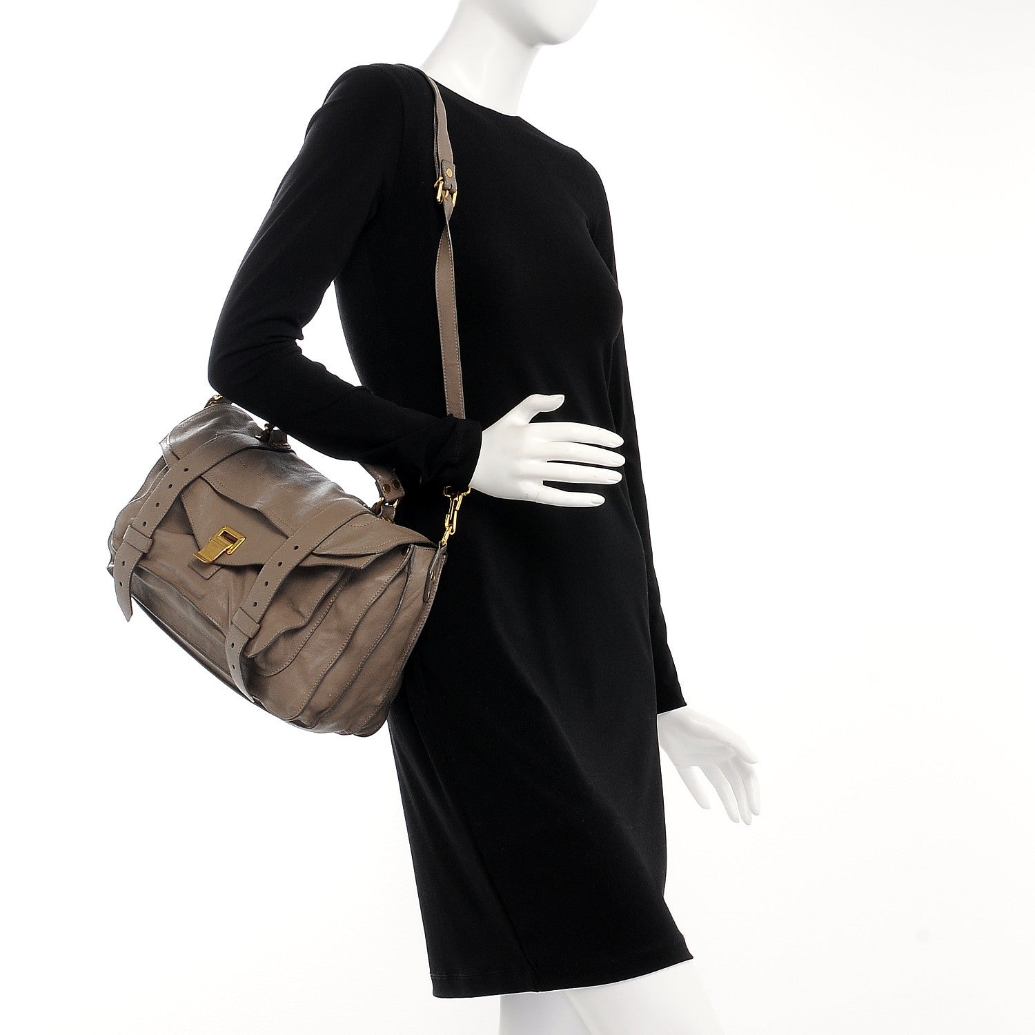 Proenza Schouler Lambskin Medium PS1 Satchel Smoke 2 of 11