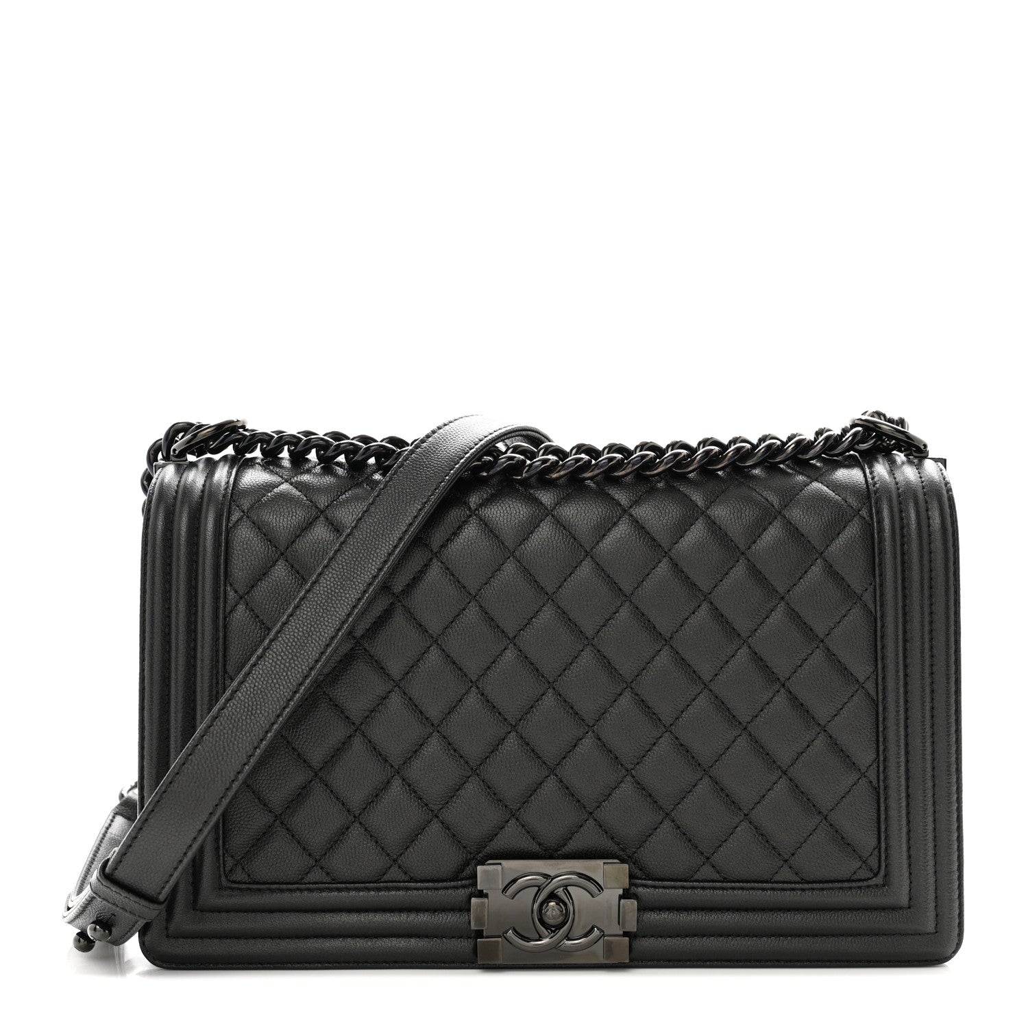Chanel Caviar Quilted New Medium Boy Flap So Black 1 of 11