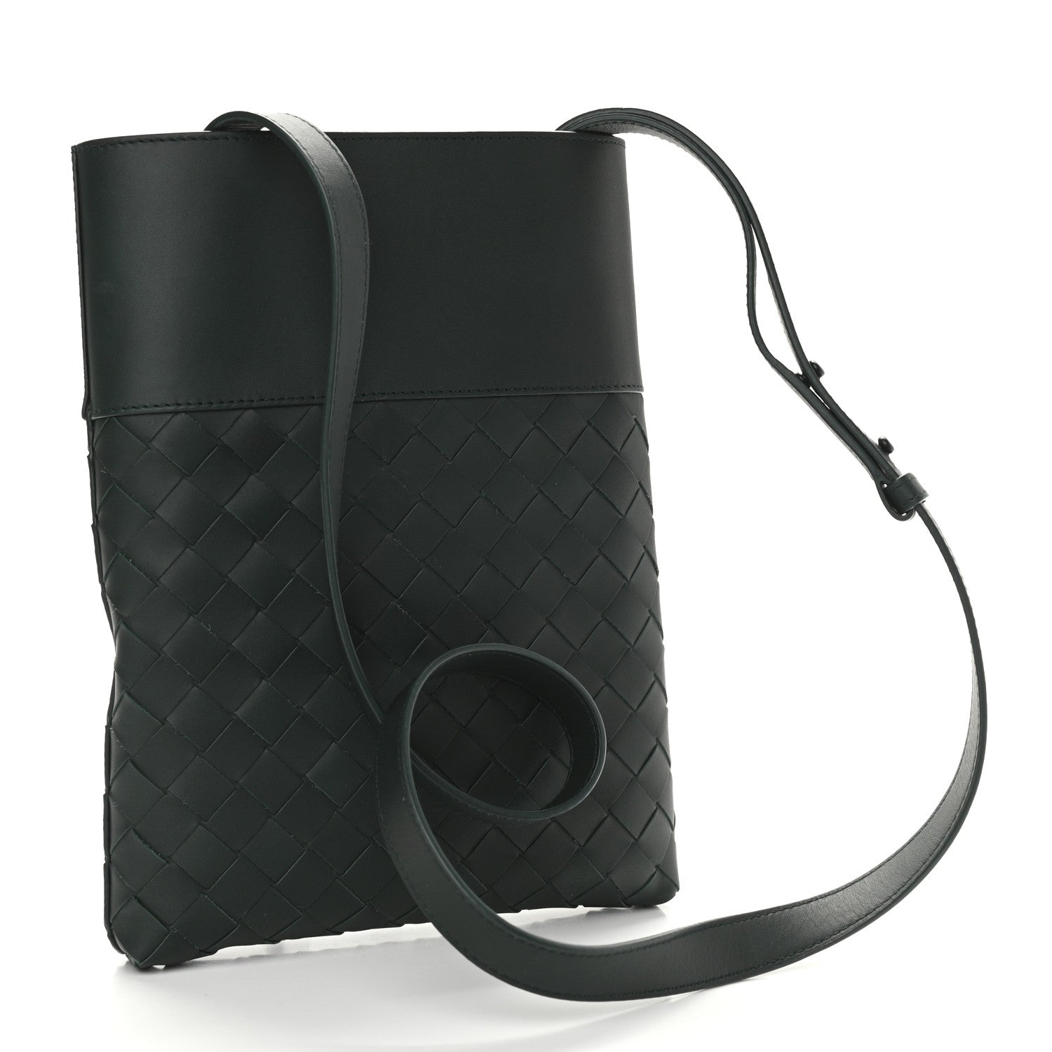 Bottega Veneta Nappa Intrecciato Messenger Bag Dark Green 3 of 11