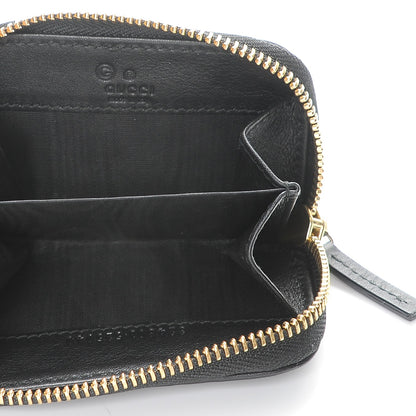 Gucci Guccissima Zip Around Coin Purse Wallet Black 5 of 8