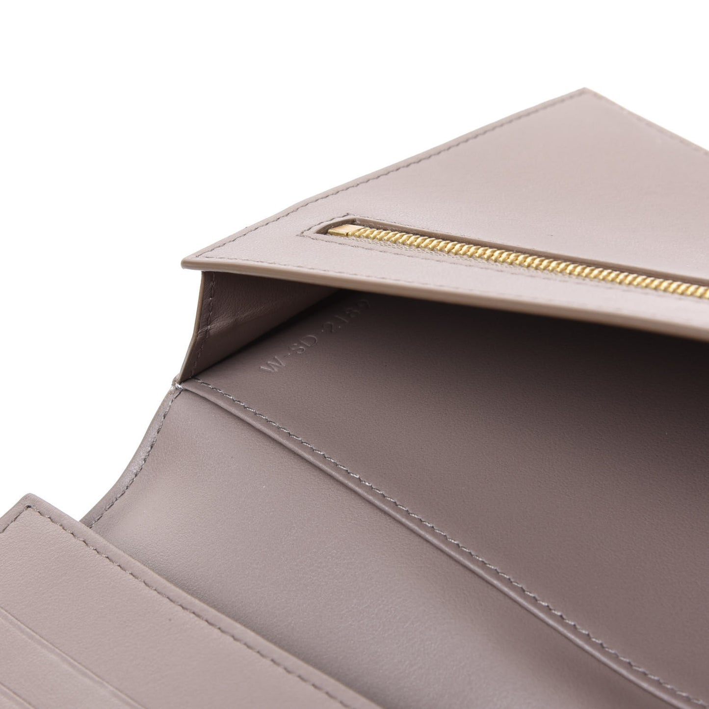 Grained Calfskin Large Multifunction Strap Wallet Pebble