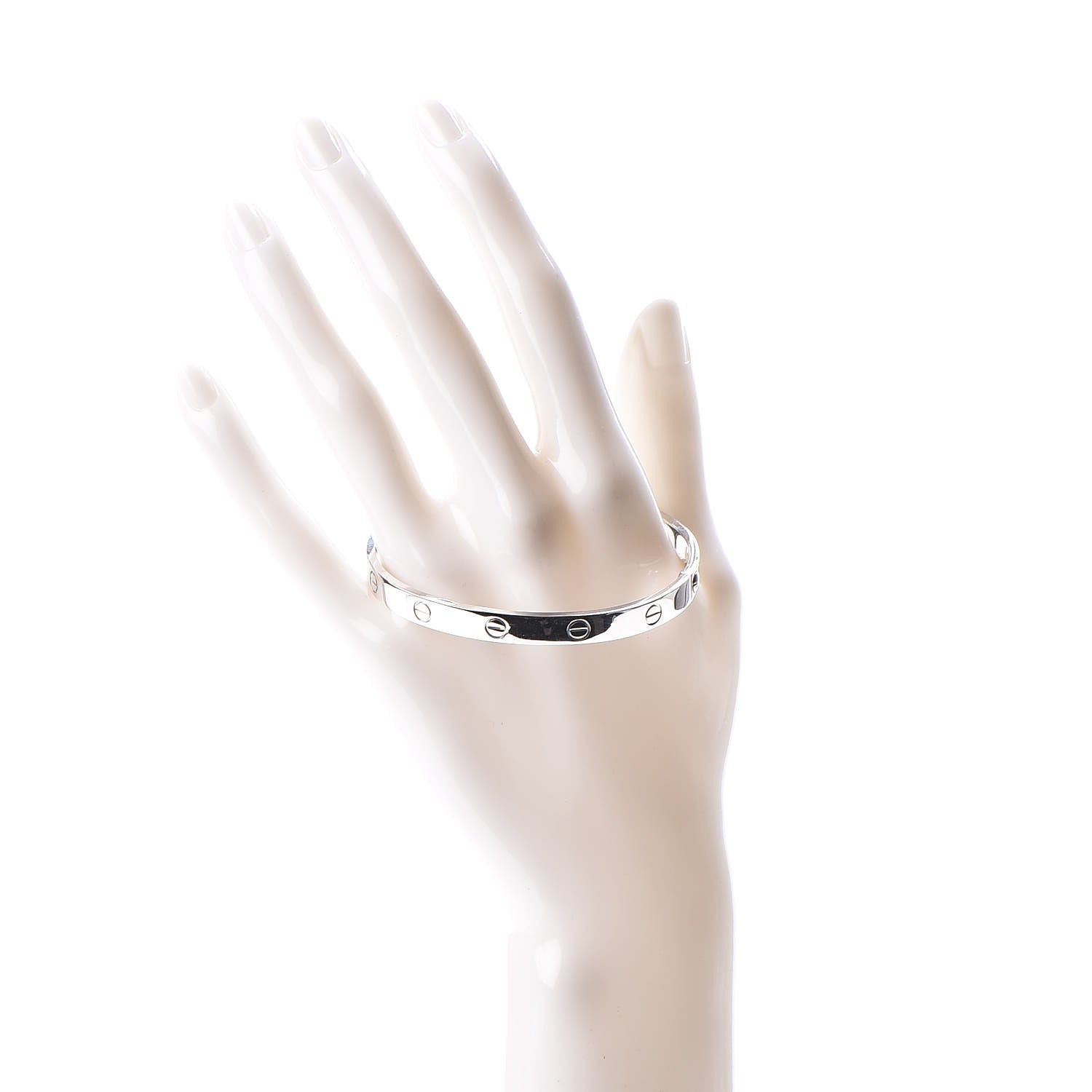 Cartier 18K White Gold LOVE Bracelet 18 2 of 10