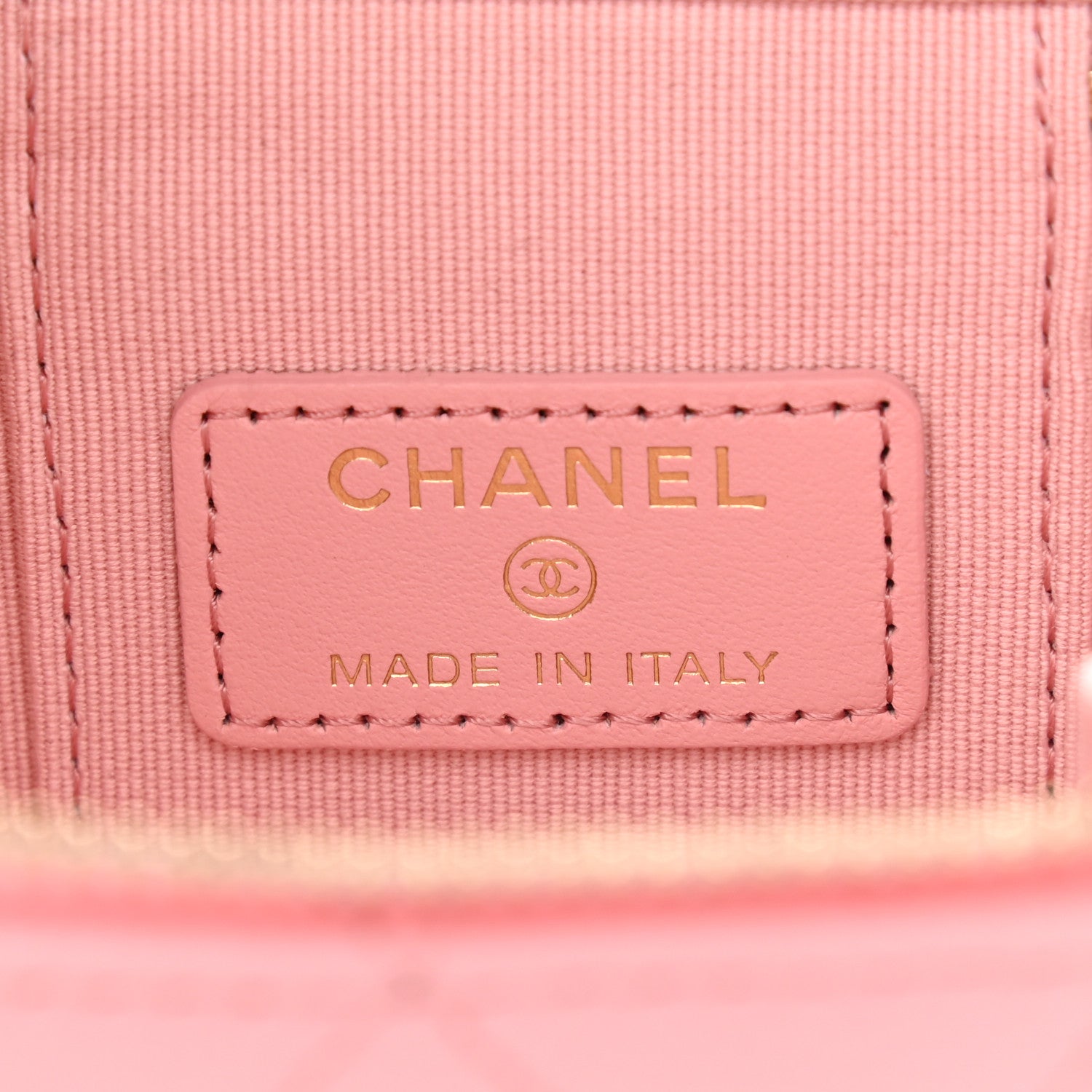 Chanel Caviar Quilted Mini Vanity Case With Chain Pink 5 of 8