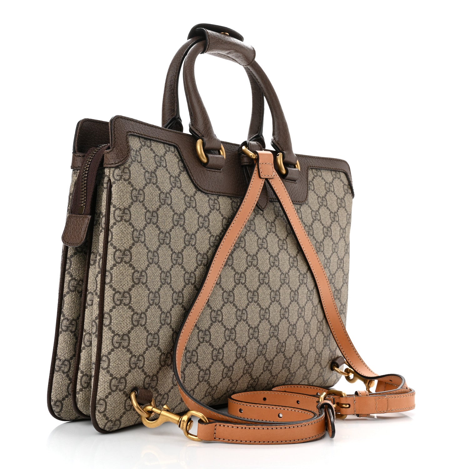 Gucci GG Supreme Monogram Web Ophidia Convertible Backpack Beige New Acero 3 of 10