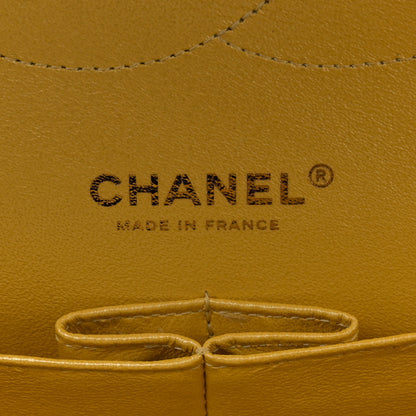 Chanel Iridescent Caviar Quilted Jumbo Double Flap Jaune Yellow 6 of 10