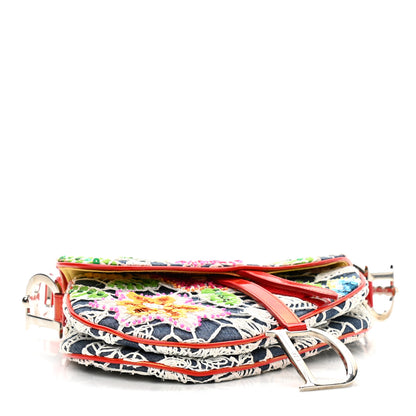 Christian Dior Denim Embroidered Sequin Saddle Bag Multicolor 3 of 11
