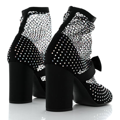 Chanel Resille Strass Kid Suede Patent Mary Jane Short Boots 36.5 Black 4 of 9