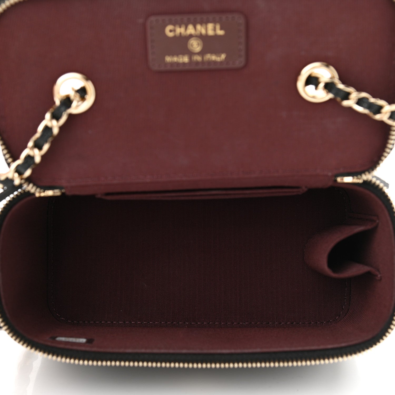 Chanel Caviar Quilted Small Vanity Case With Chain Black 5 of 11