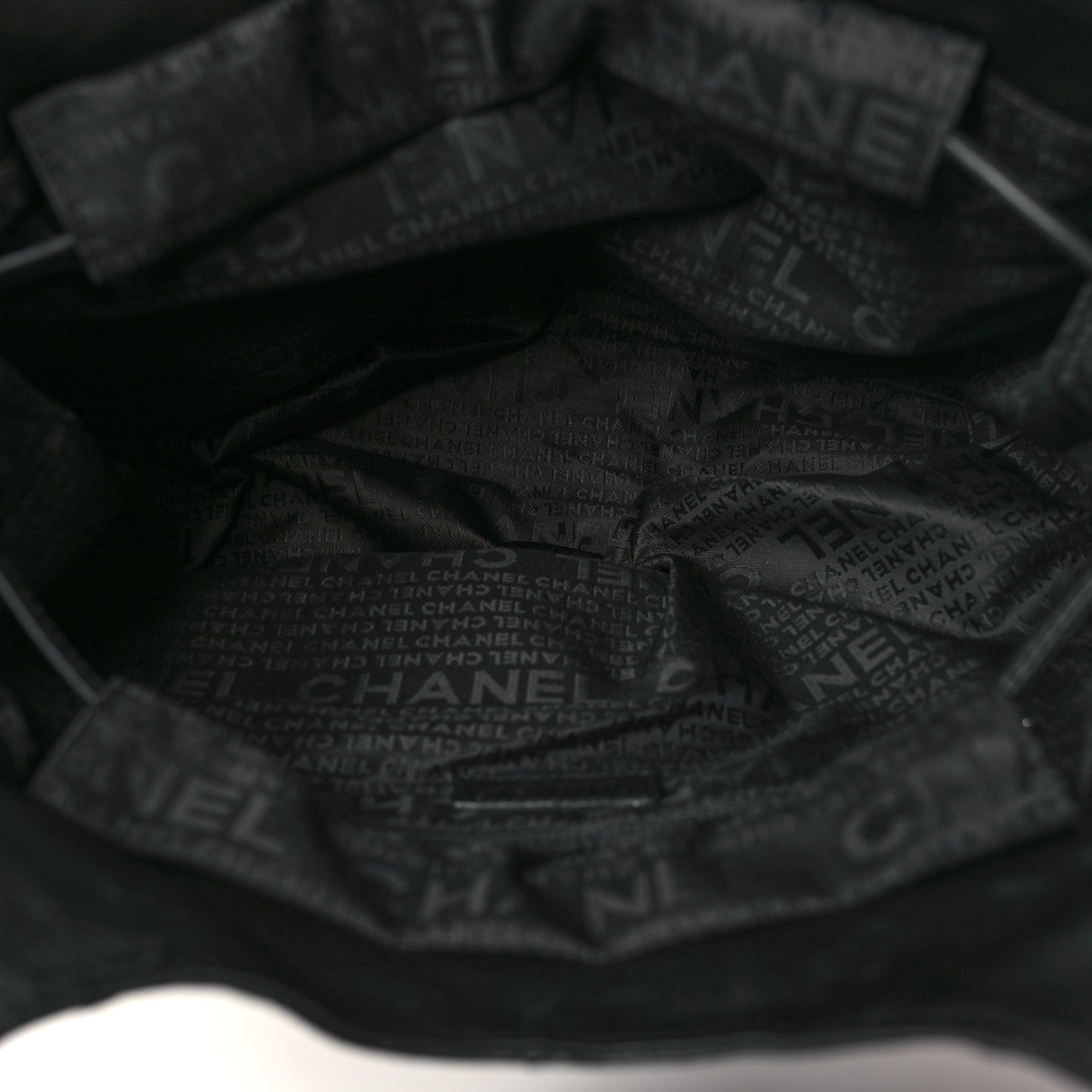 Calfskin Square Stitched Tassel Bag Black