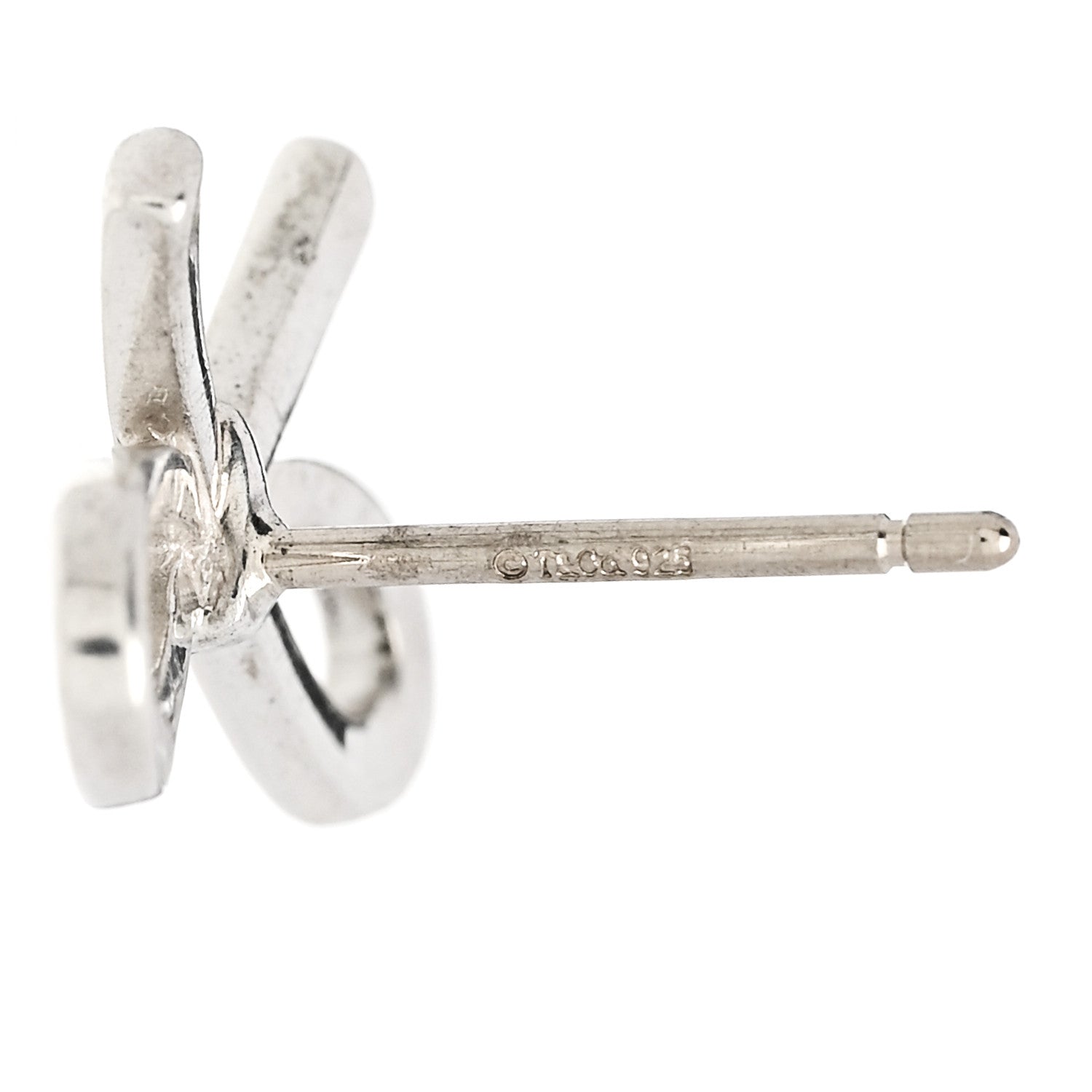 Tiffany Sterling Silver Bow Earrings 4 of 6