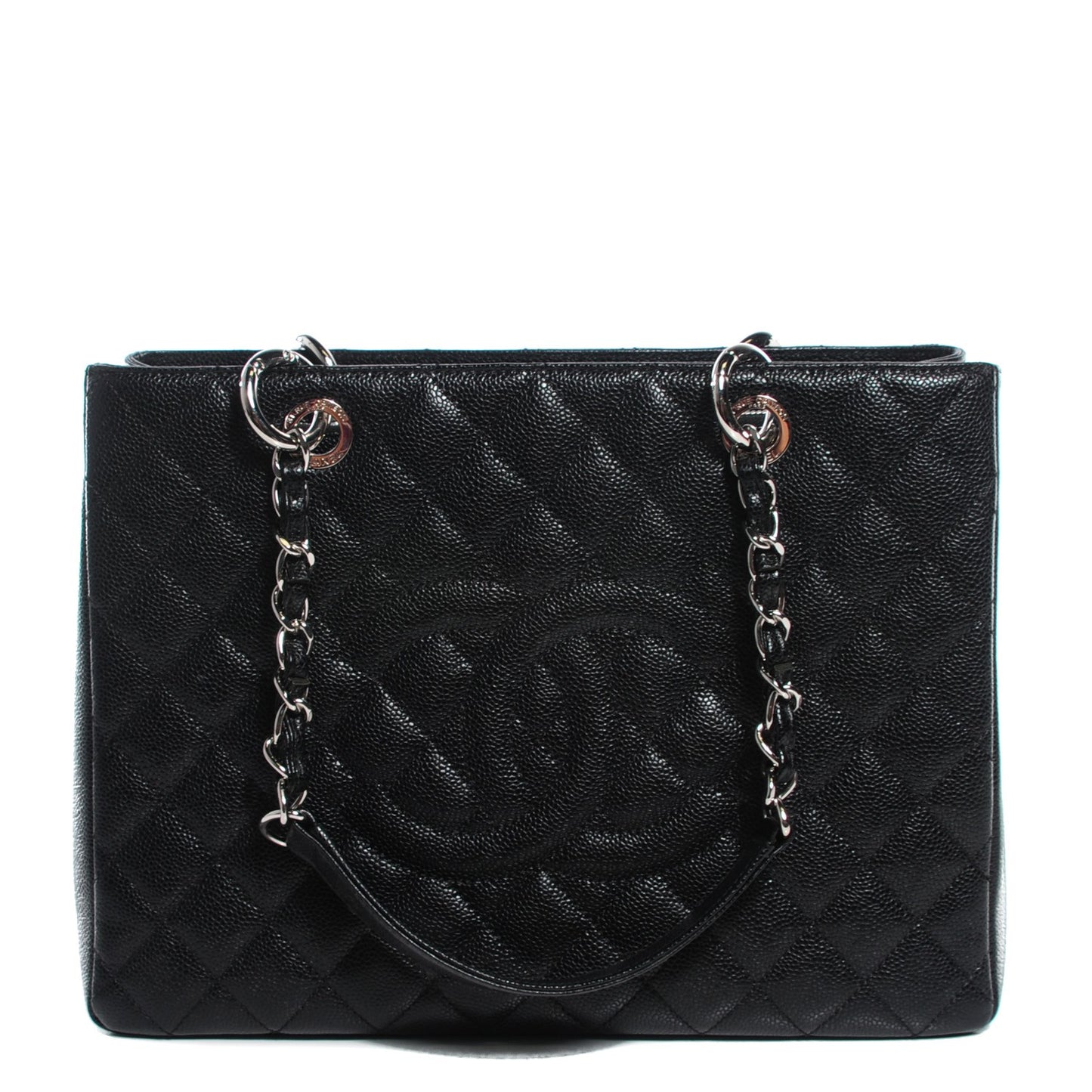 Caviar Quilted Grand Shopping Tote GST Black