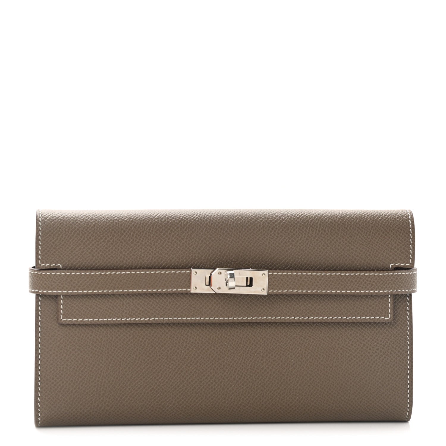 Hermes Epsom Kelly Longue Wallet Etoupe 1 of 8