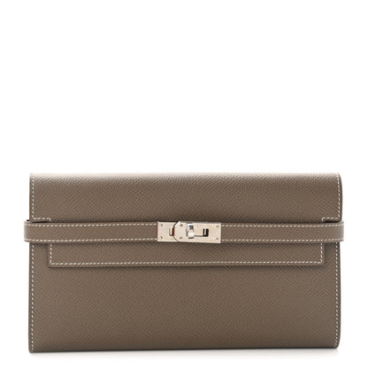 Hermes Epsom Kelly Longue Wallet Etoupe 1 of 8