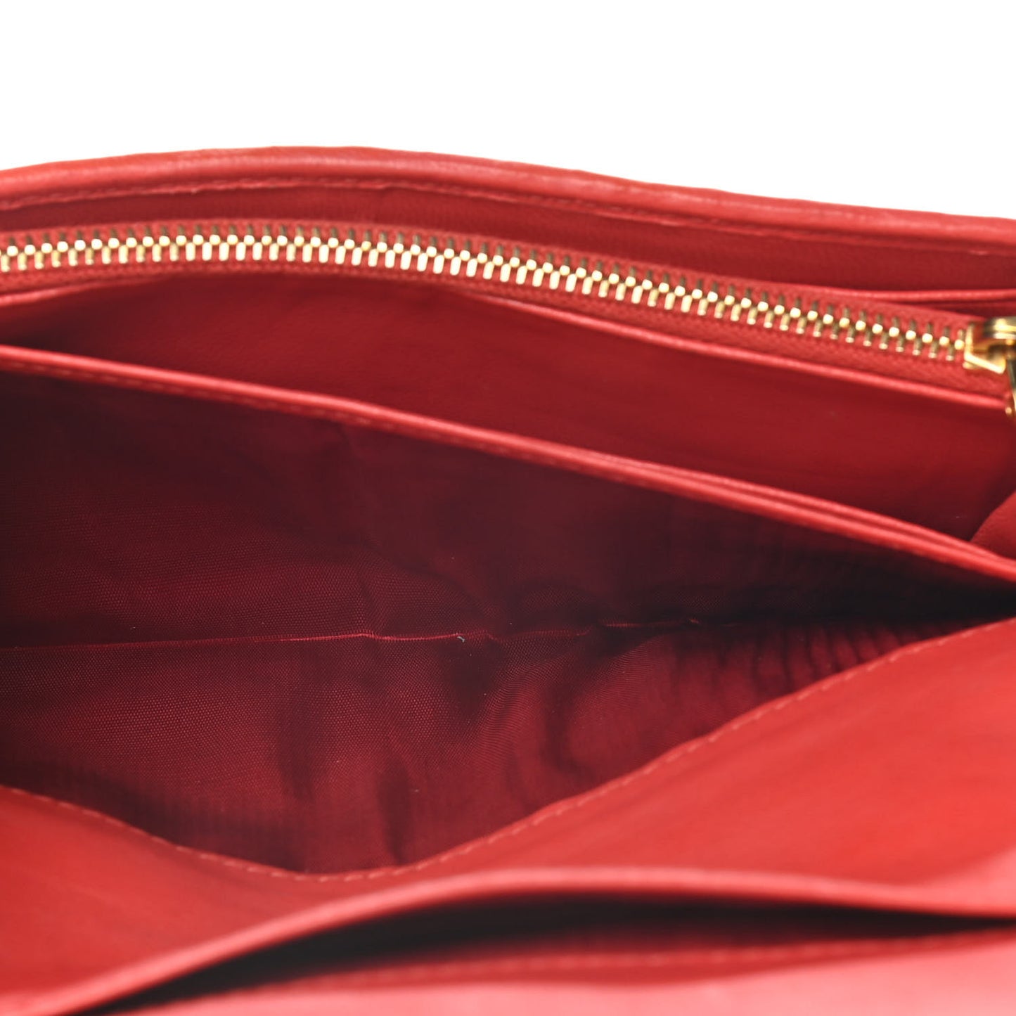 Nappa Matelasse Flap Wallet Fuoco