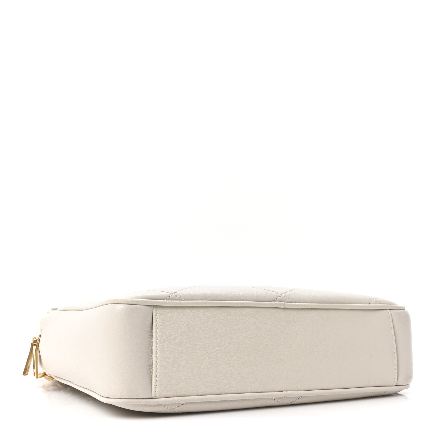 Saint Laurent Lambskin Quilted Le Maillon Chain Strap Crossbody Crema Soft 4 of 10