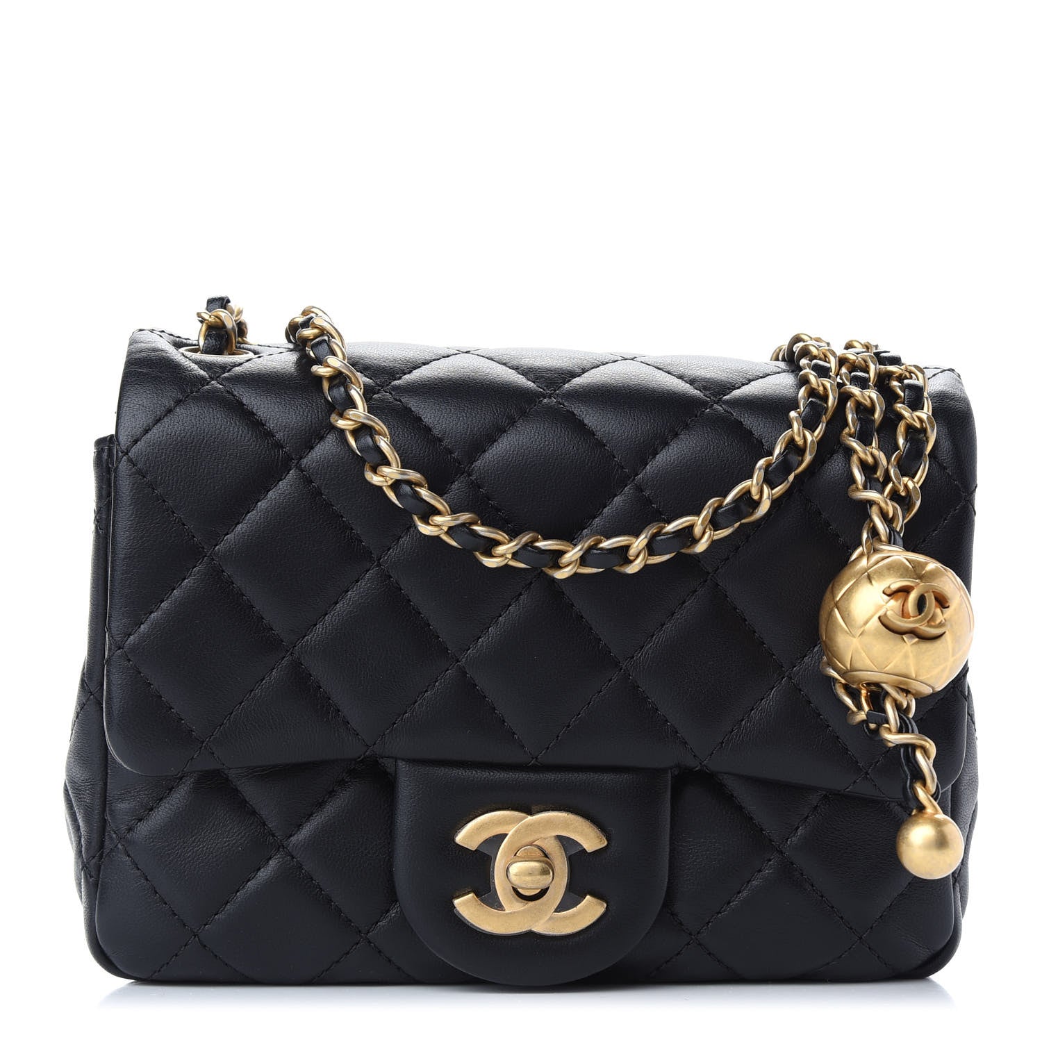 Chanel Lambskin Quilted Mini Pearl Crush Flap Black 1 of 9