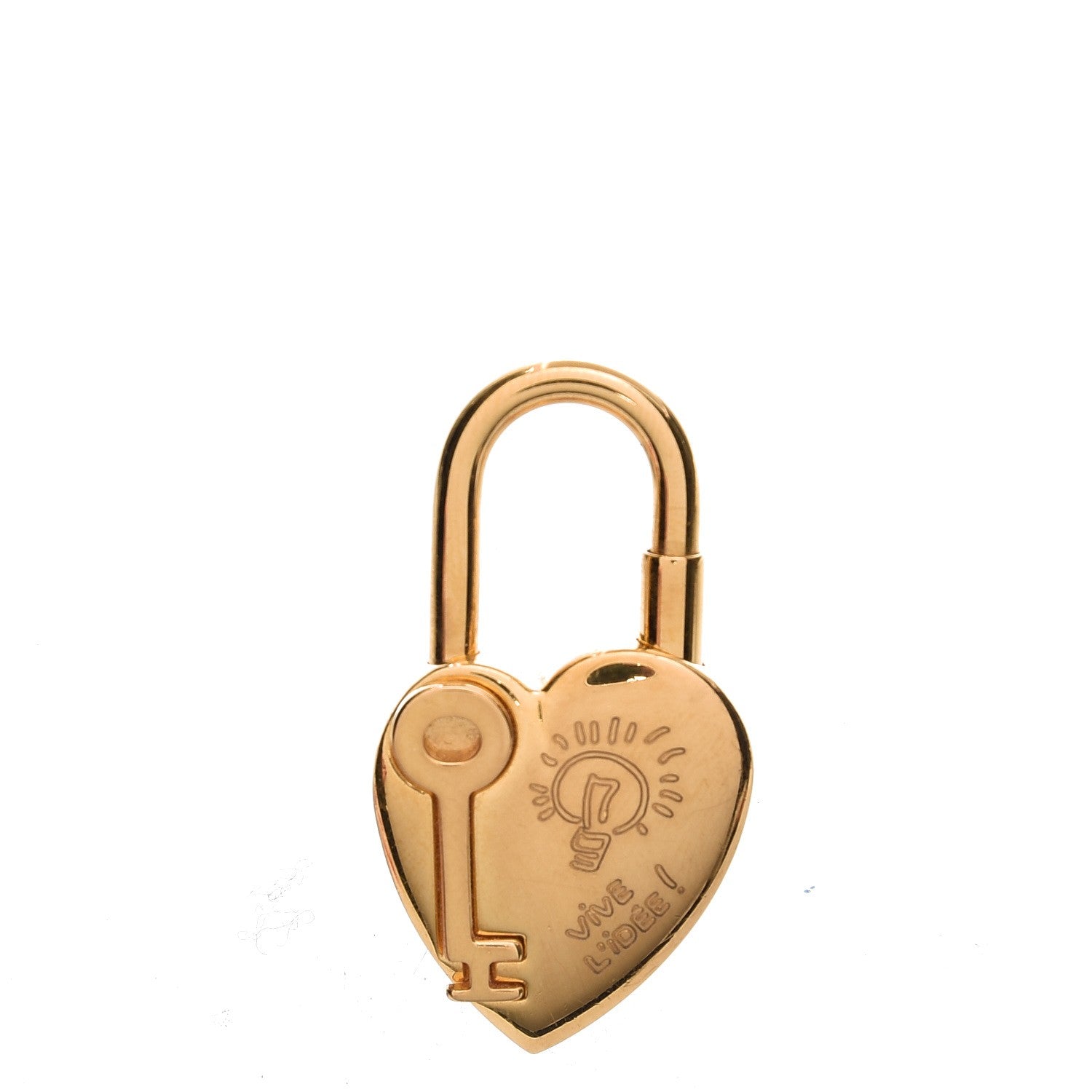 Hermes Annee De La Fantaisie Heart Cadena Lock Gold 1 of 4