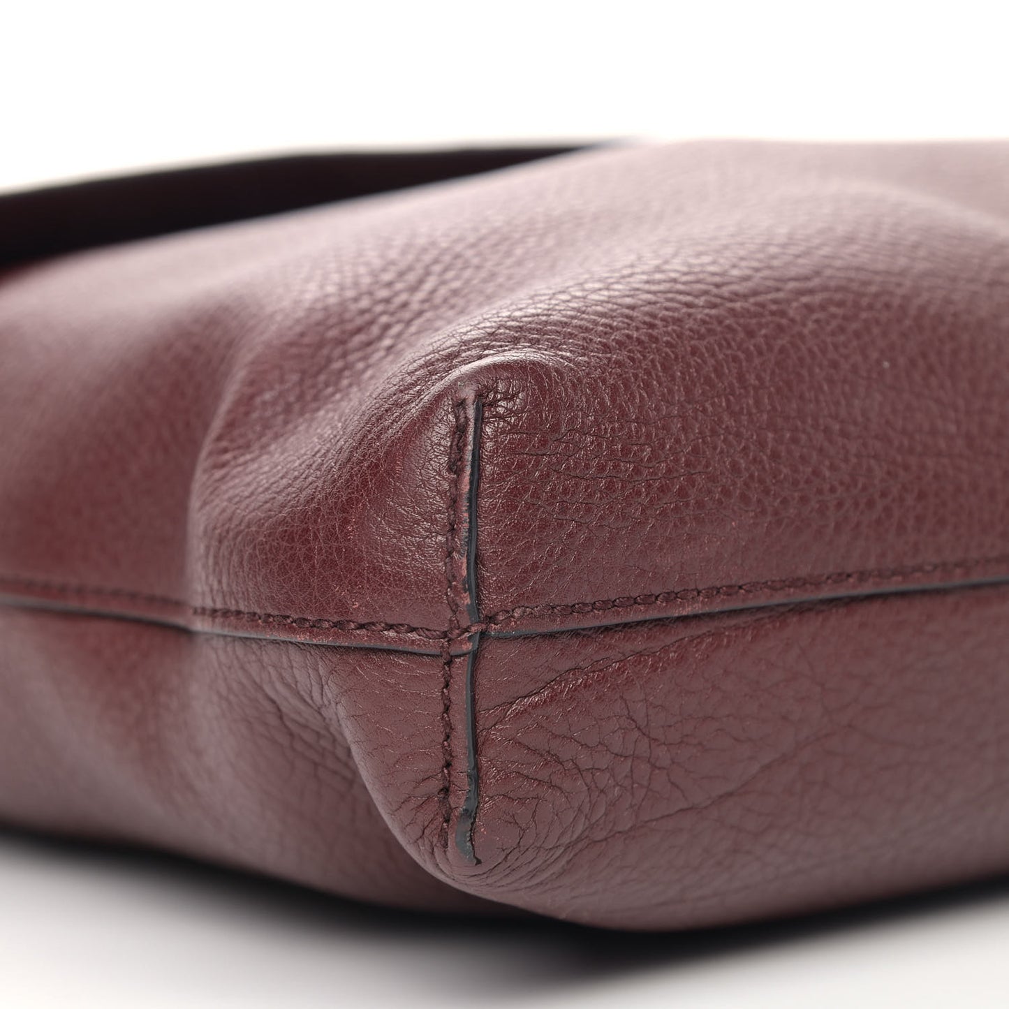 Pebbled Calfskin Medium Soho Messenger Bag Bordeaux