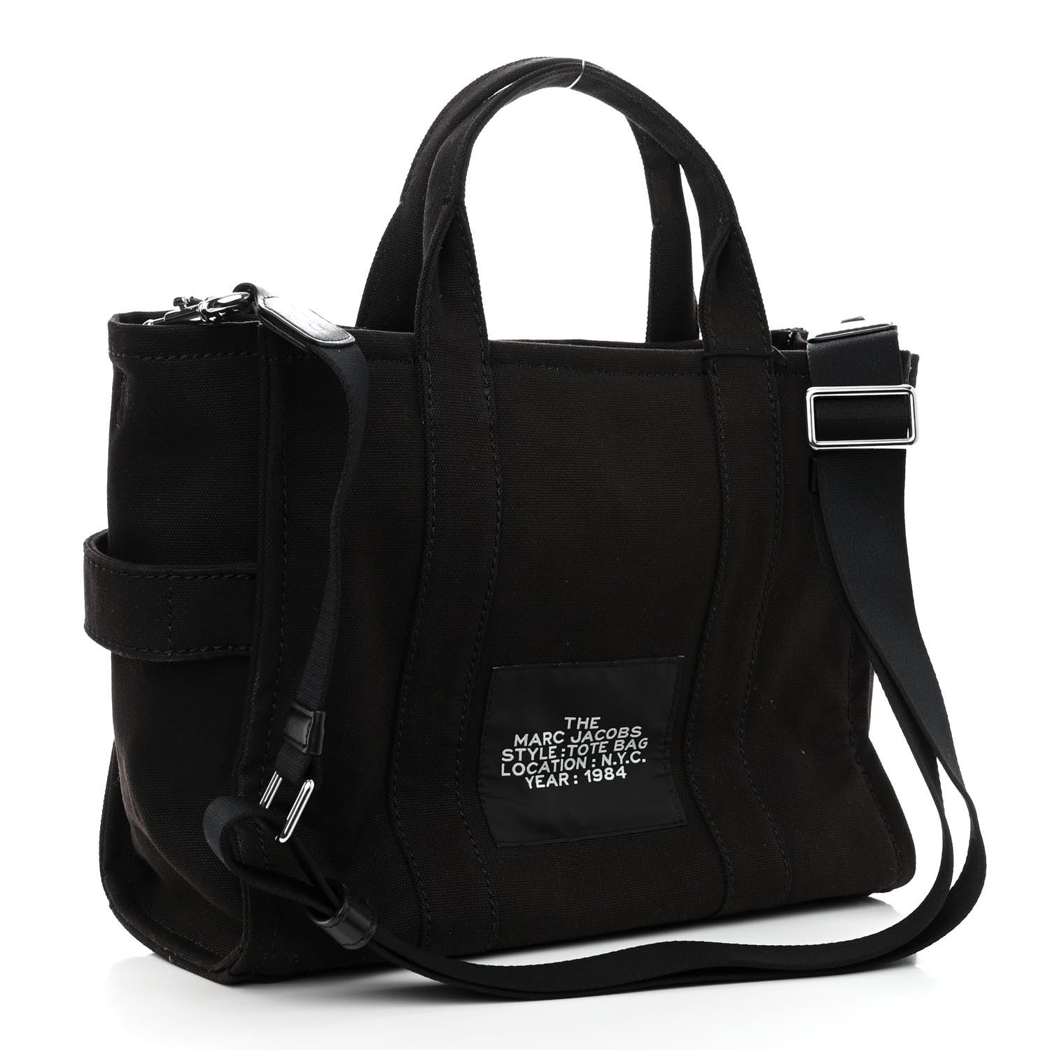 Marc Jacobs Cotton Canvas Medium The Tote Bag Black 3 of 9