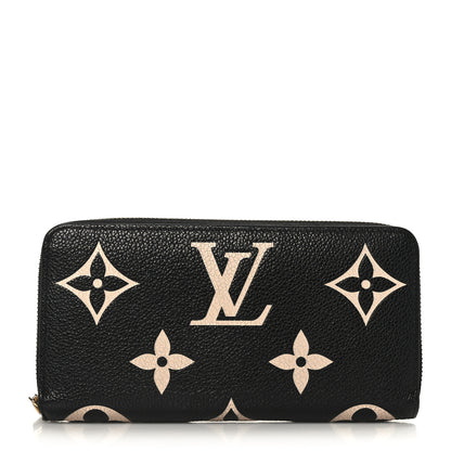 Louis Vuitton Empreinte Monogram Giant Zippy Wallet Black Beige 1 of 7