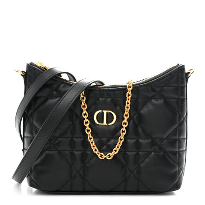 Christian Dior Calfskin Macrocannage Miss Caro Diorling Mini Bag with Chain Black 1 of 10