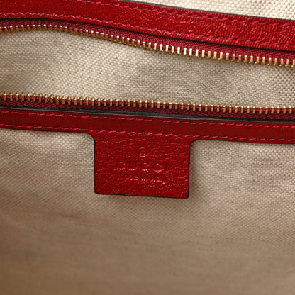 Gucci Monogram New Sakai Calfskin Lux Large Horsebit 1955 Tote Bag Beige Ebony New Cherry Red 6 of 11