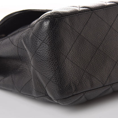 Chanel Caviar Quilted Jumbo Single Flap Black 12 of 14