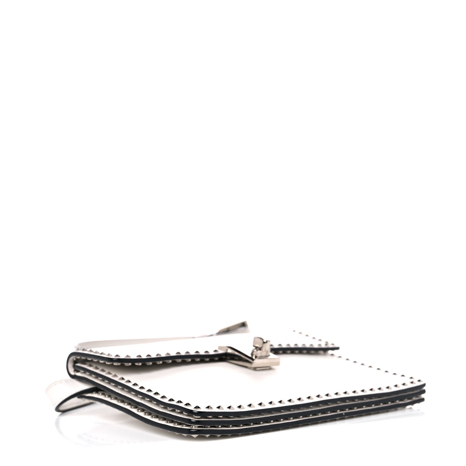 Valentino Garavani Calfskin Small Rockstud Cabana Crossbody Bag White 3 of 10