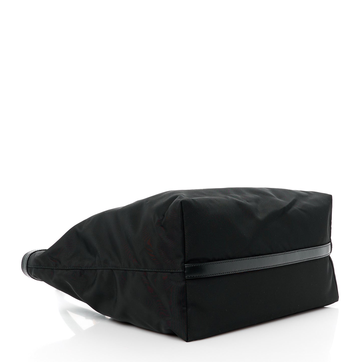 Tessuto Nylon Soft Calf Shopping Tote Black