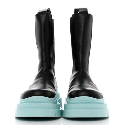 Bottega Veneta Calfskin The Tire Chelsea Boots 36.5 Black Pale Blue 2 of 8