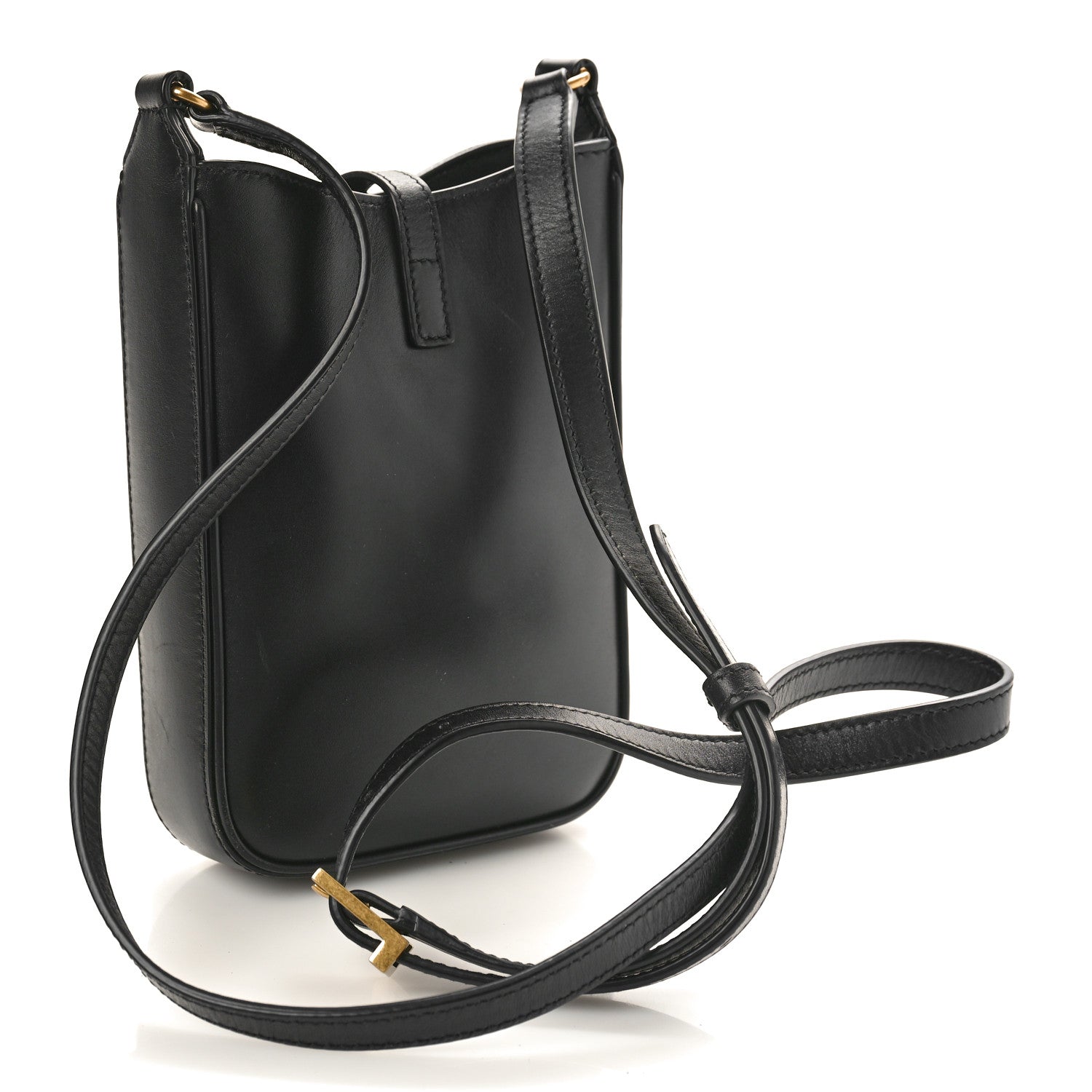 Saint Laurent Smooth Calfskin Mini Le 5 A 7 Vertical Hobo Black 3 of 10