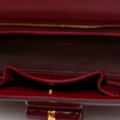 Gucci Shiny Polished Calfskin Medium Bamboo Diva Rosso Ancora Red 6 of 10
