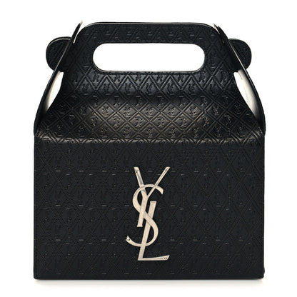 Saint Laurent Calfskin Monogram Take Away Box Black 1 of 9