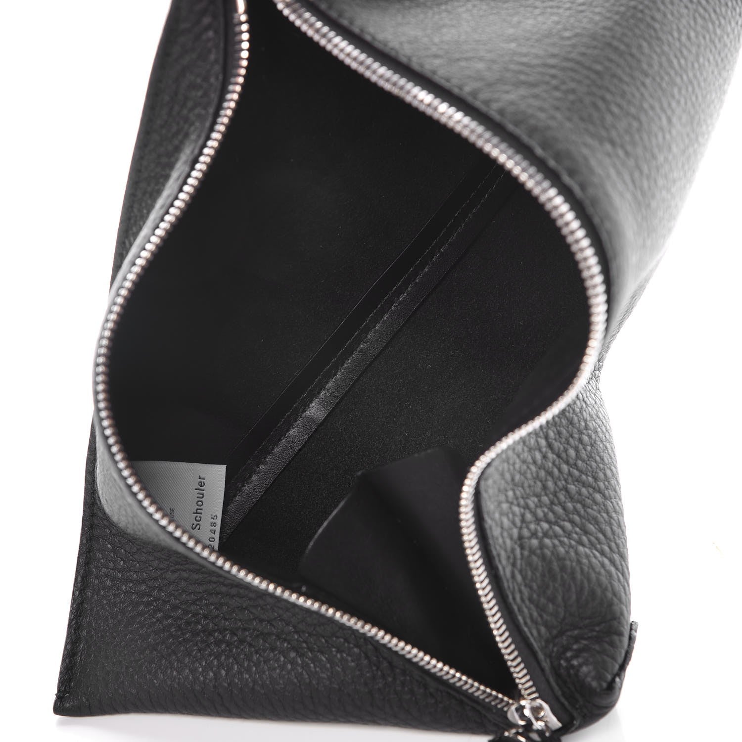 Proenza Schouler Pebble Calfskin Zip Pouch Black 5 of 8