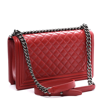 Chanel Lambskin Quilted New Medium Boy Flap Red 2 of 9