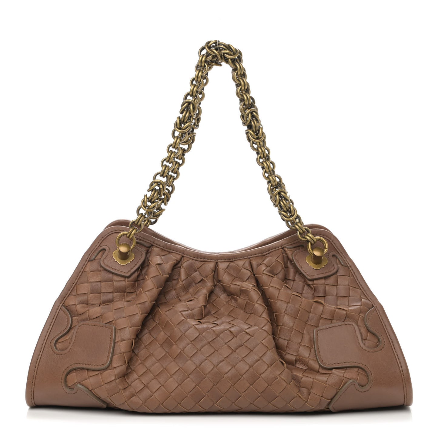 Nappa Intrecciato Small Chain Shoulder Bag Noce