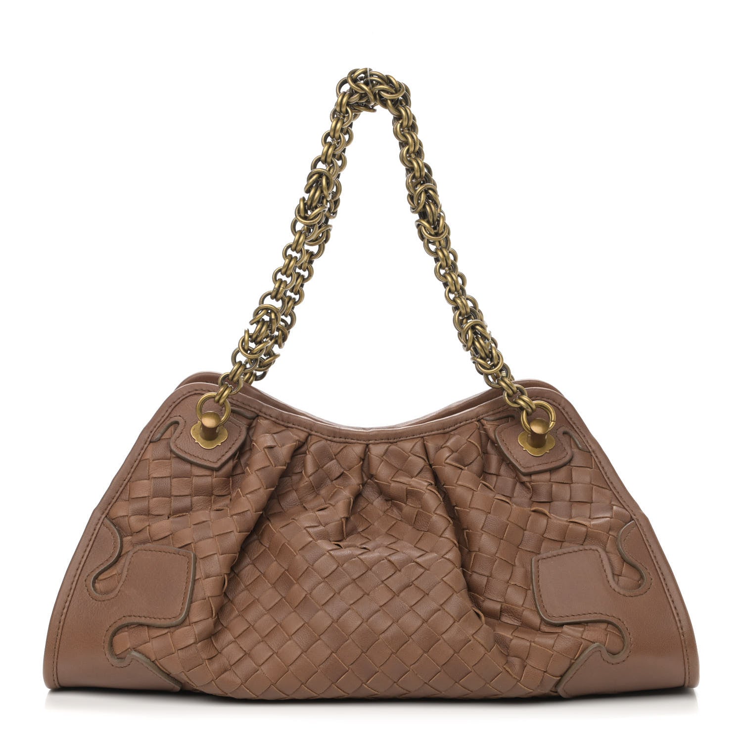 Bottega Veneta Nappa Intrecciato Small Chain Shoulder Bag Noce 1 of 12