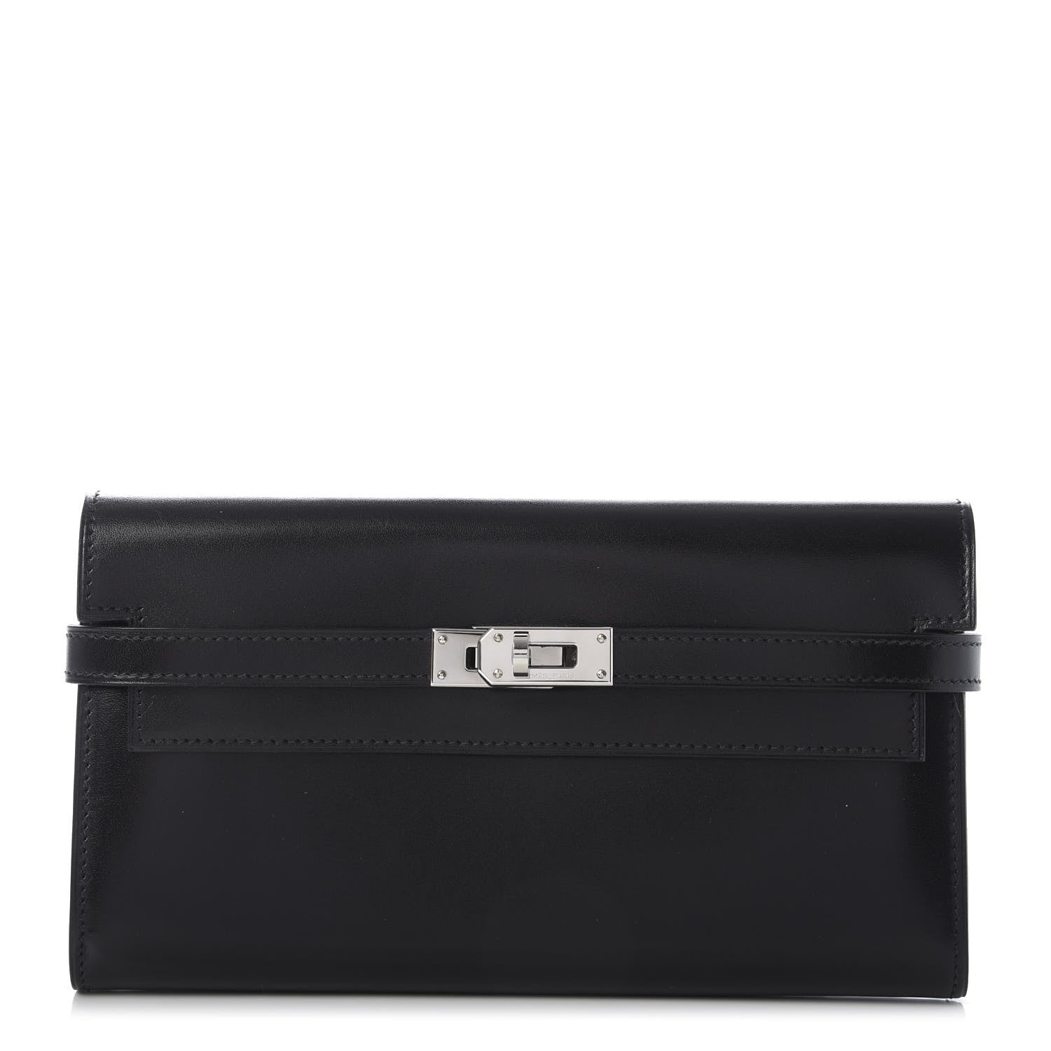 Hermes Box Kelly Longue Wallet Black 1 of 9