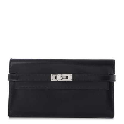 Hermes Box Kelly Longue Wallet Black 1 of 9