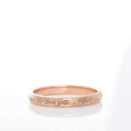 Tiffany 18k Rose Gold Notes I Love You Ring 9.5 4 of 5