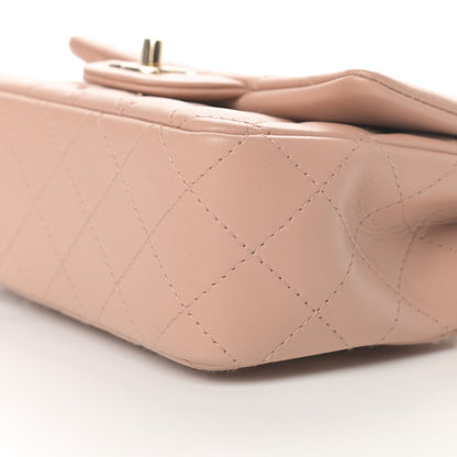 Chanel Lambskin Quilted Mini Rectangular Flap Beige 10 of 10