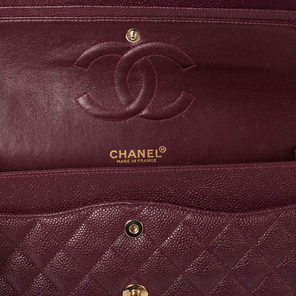 Chanel Caviar Medium Double Flap Plum 9 of 10