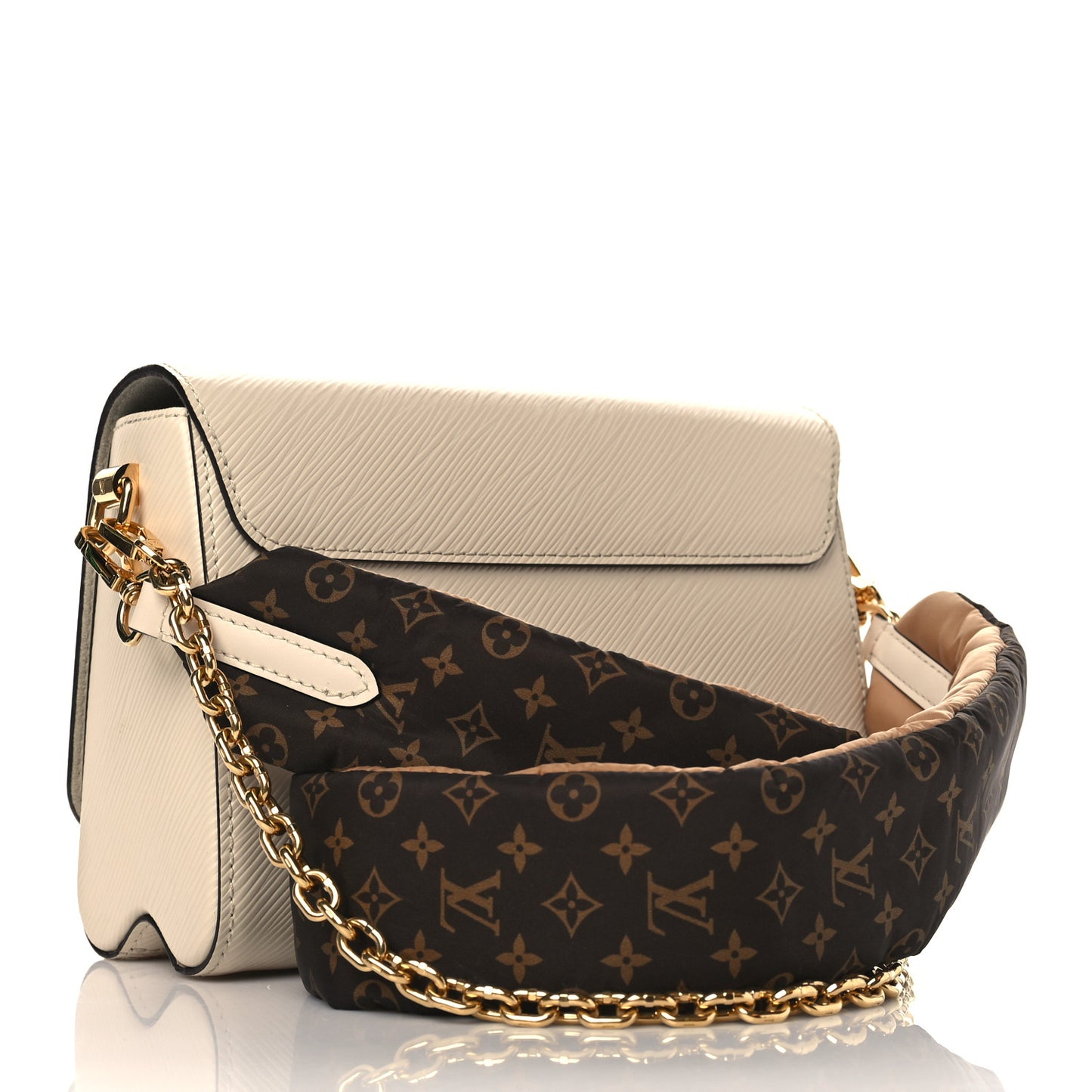 Epi Pillow Twist MM Shoulder Bag Cream