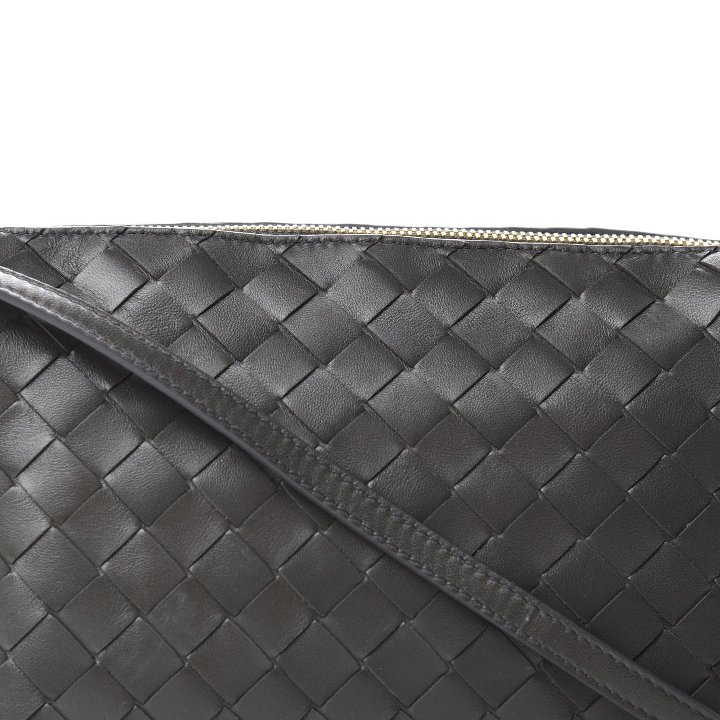 Nappa Intrecciato Crossbody Light Graphite