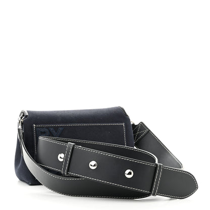 Burberry Cotton Canvas Horseferry Small Crossbody Bag Navy 3 of 11