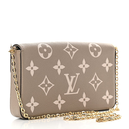 Louis Vuitton Empreinte Monogram Giant Felicie Pochette Tourterelle Creme 3 of 9